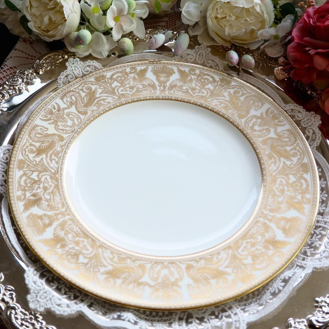 ウェッジウッド フロレンティーン ゴールド 20cmプレート F6