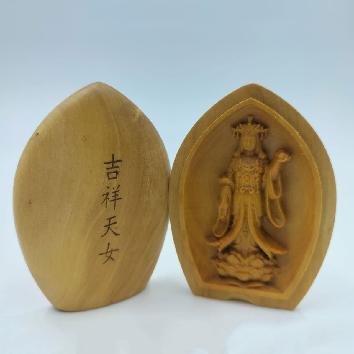 総柘植材 特上彫 名人作 木彫仏像 仏教美術 吉祥天立像 Amazon | 柘植 吉祥天像 28cm 木彫り 仏像 | Ryusho | 仏像 通販
