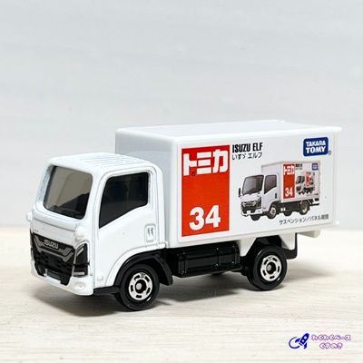 タカラトミー トミカ No.34 いすゞ エルフ トミカシリーズ ミニカー いすゞ  ISUZU 日本車 トラック  白 ホワイト 3歳以上 モデルカー