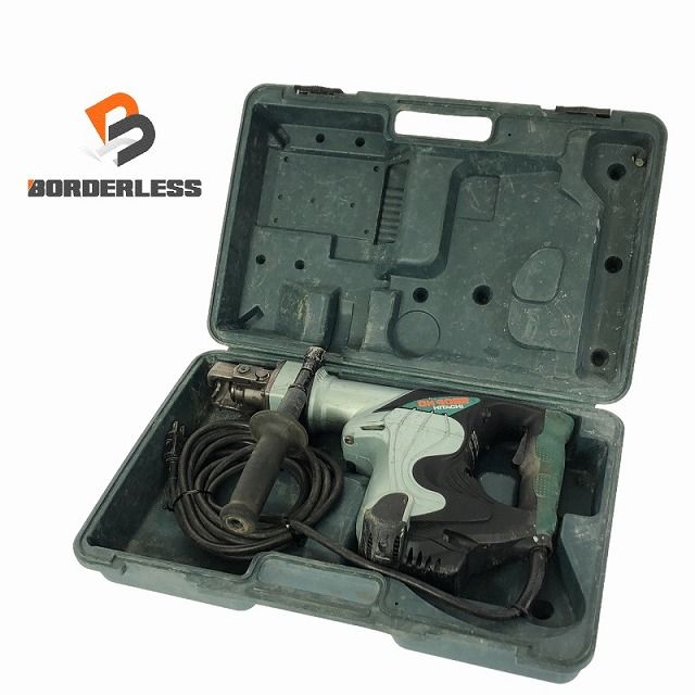 【久留米】【引き取り限定】【中古品】HITACHI 日立工機 DH40SR ハンマドリル 単相100V 1100W ケース付 ※ケースにマジックによる塗りつぶし有 (使用感あり) ☆中古品☆HITACHI 日立工機 100V 40mm ハンマドリル DH40SR ケース付
