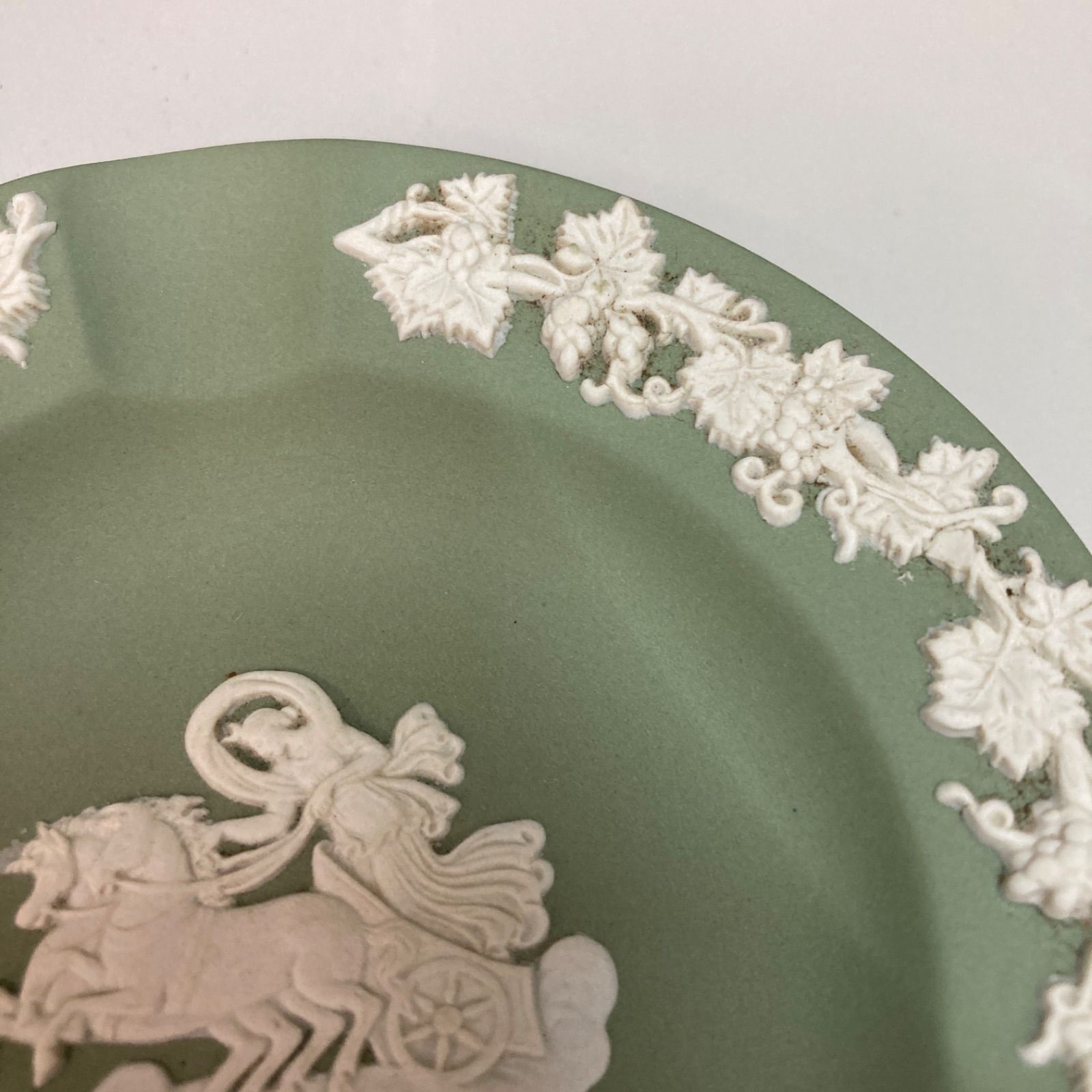 ウェッジウッド ジャスパー セージグリーン ピンディッシュ灰皿