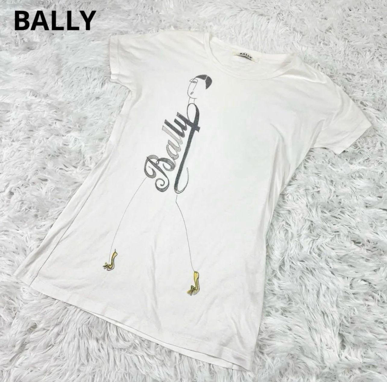 美品 BALLY 半袖tシャツ 銀座2011年 限定モデル 入手困難 L相当 白 