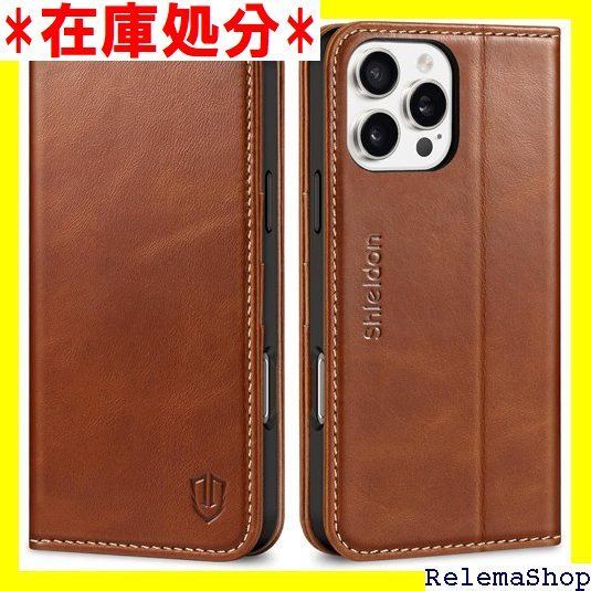 SHIELDON iPhone16 ProMax 対応ケース 手帳型 本革 あいふぉん 16 プロマックス スマホカバー 衝撃吸収 TPU素材 カード収納 横置きスタンド機能 マグネット内蔵 RFIDブロッキング 全面保護 アイホン 16 