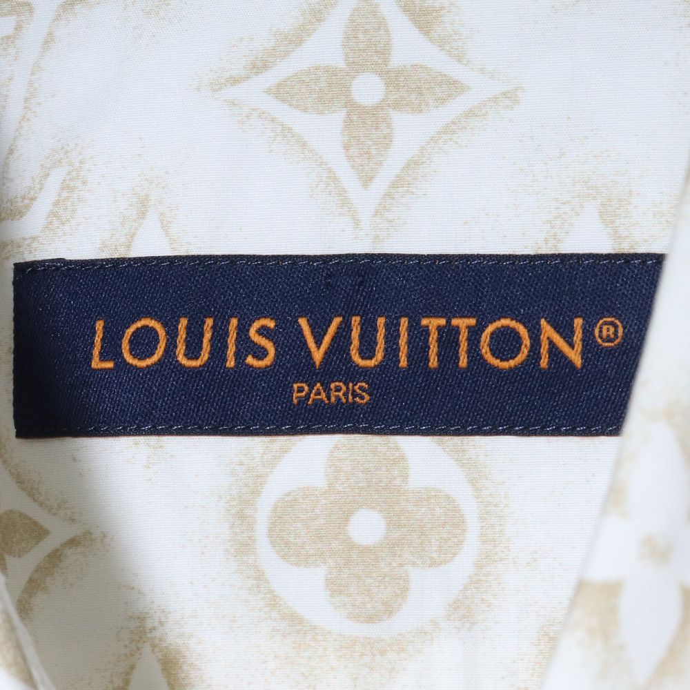 LOUIS VUITTON 23AW モノグラムサンド総柄長袖シャツ XLサイズ