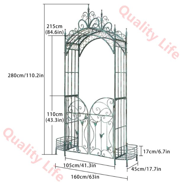 ガーデンアーチトレリス 金属パーゴラアーバー セレモニー装飾屋外芝生裏庭クライミングプラント用の頑丈なアーバーアーチ Size 150cm STEELWINDOWSANDDOORS_COM