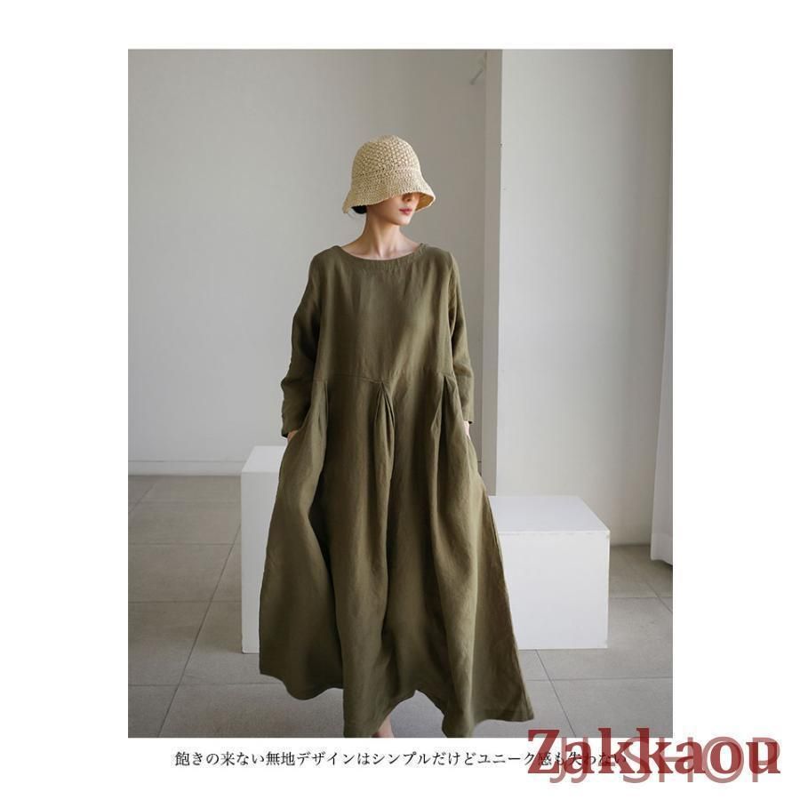 長袖ワンピース 春