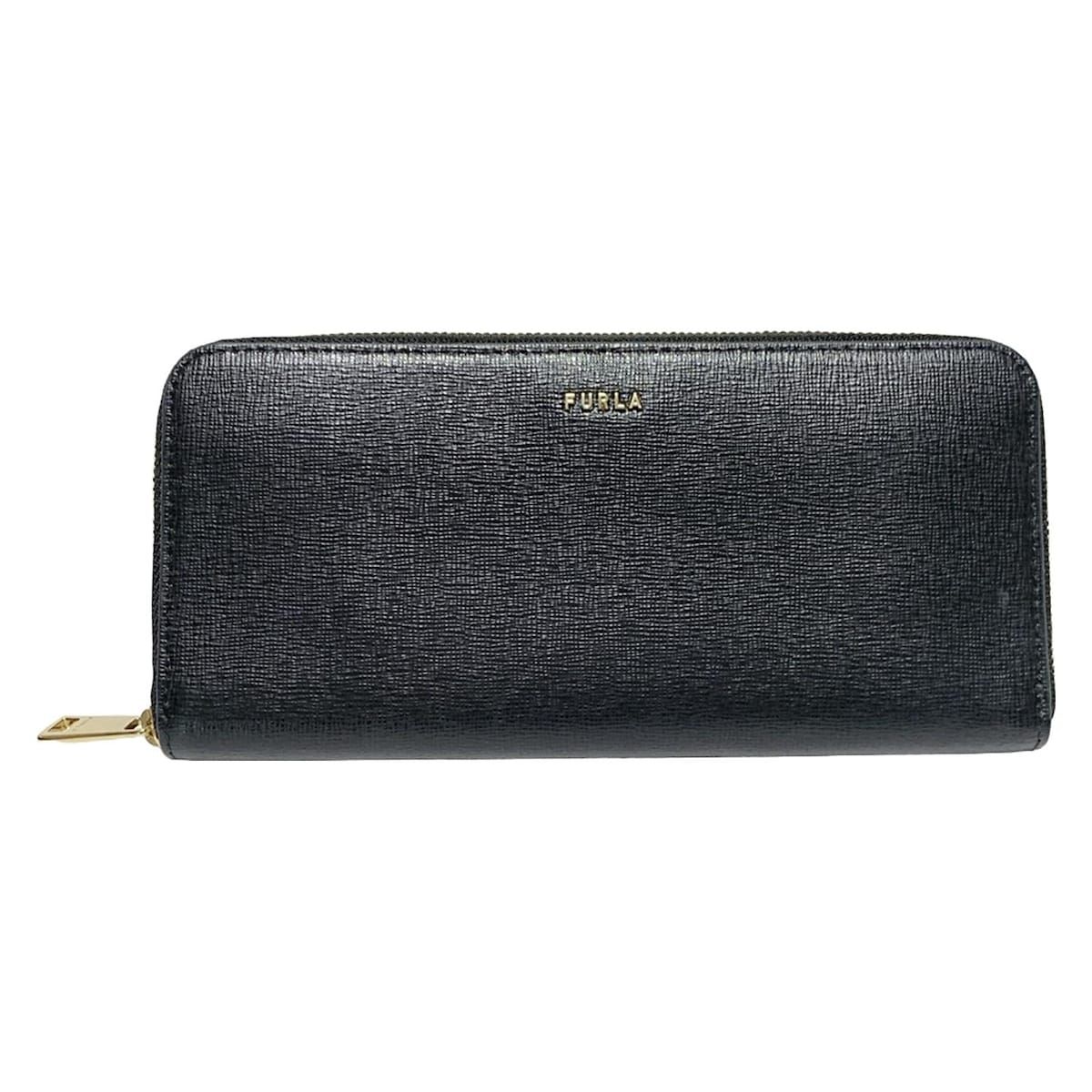 FURLA フルラ 長財布 バビロン PCX8UNO 黒 ラウンドファスナー レザー