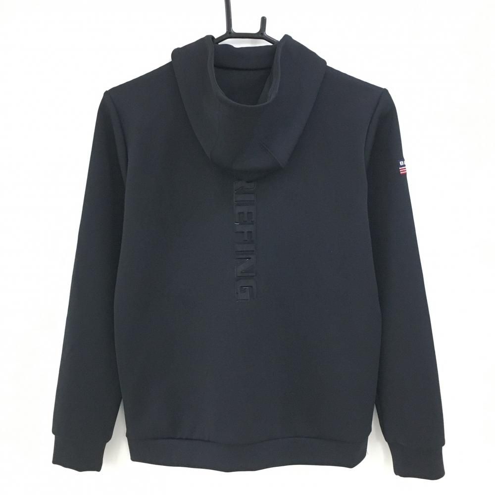 超美品】ブリーフィング ジップパーカー 黒 背面立体ロゴ ブルゾン 