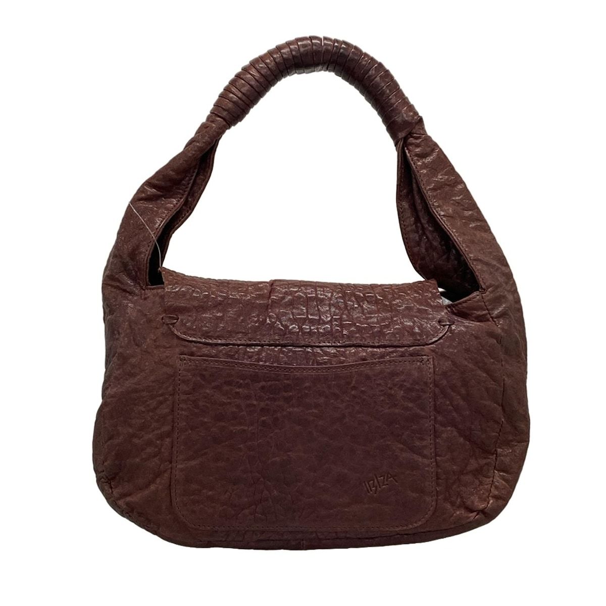 イビザ IBIZA バッグ ハンドバッグ レザー ボルドー×ベージュ 編み込み 美品 美品イビザ IBIZA バッグ カバン ハンドバッグ トートバッグ カーフ