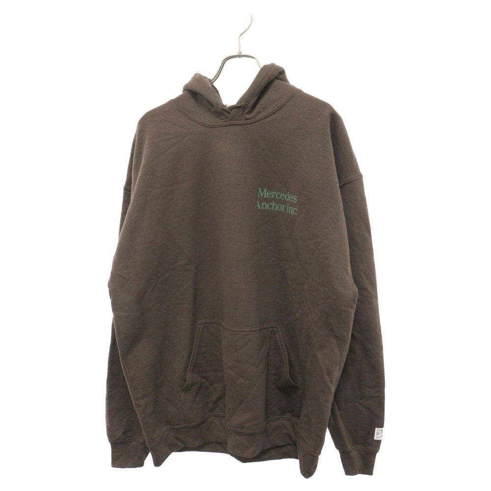 Mercedes Anchor Inc. (メルセデスアンカーインク) Hoodie Sweat ロゴプリント プルオーバーパーカー フーディースウェット ブラウン