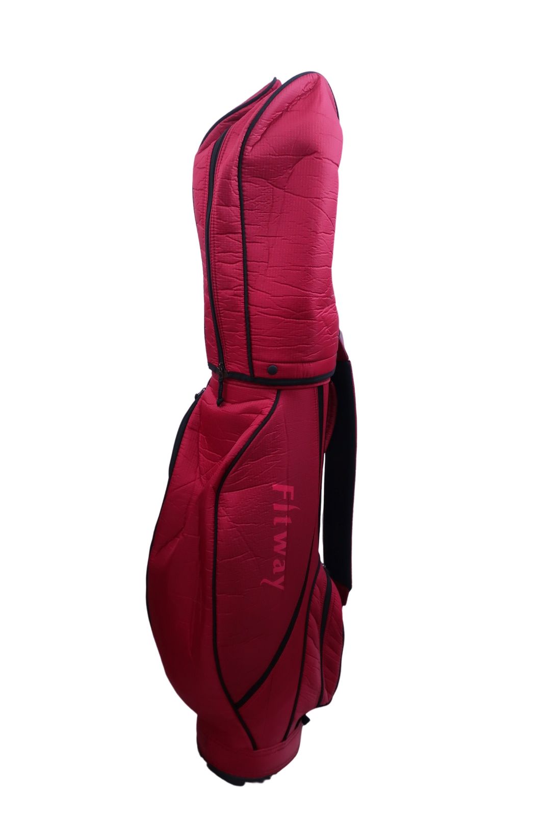 Fitway(フィットウェイ) キャディバッグ 赤 3口 ゴルフ用品 2208-0146