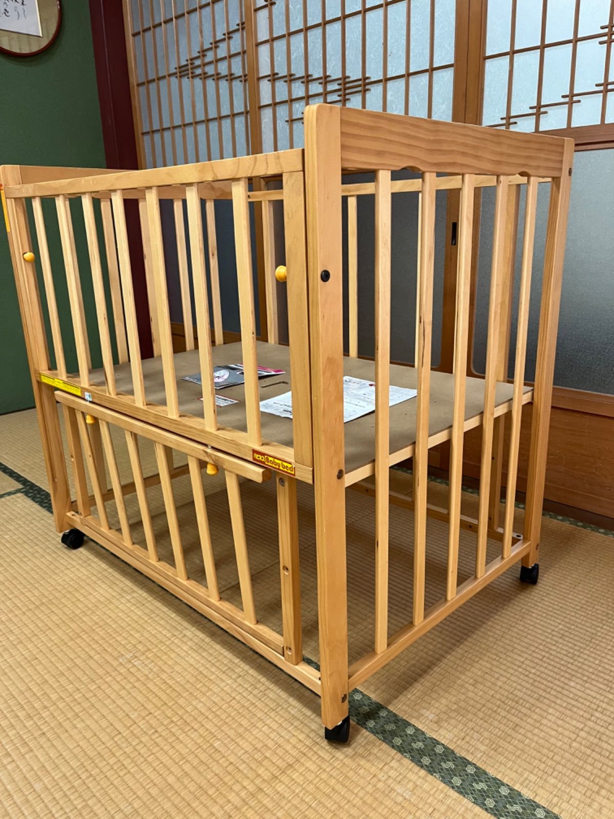 【美品】YATOMI のミニベビーベッド 楽天市場】【マラソン期間ママ割でP2倍～】【B品】 ベビーベッド