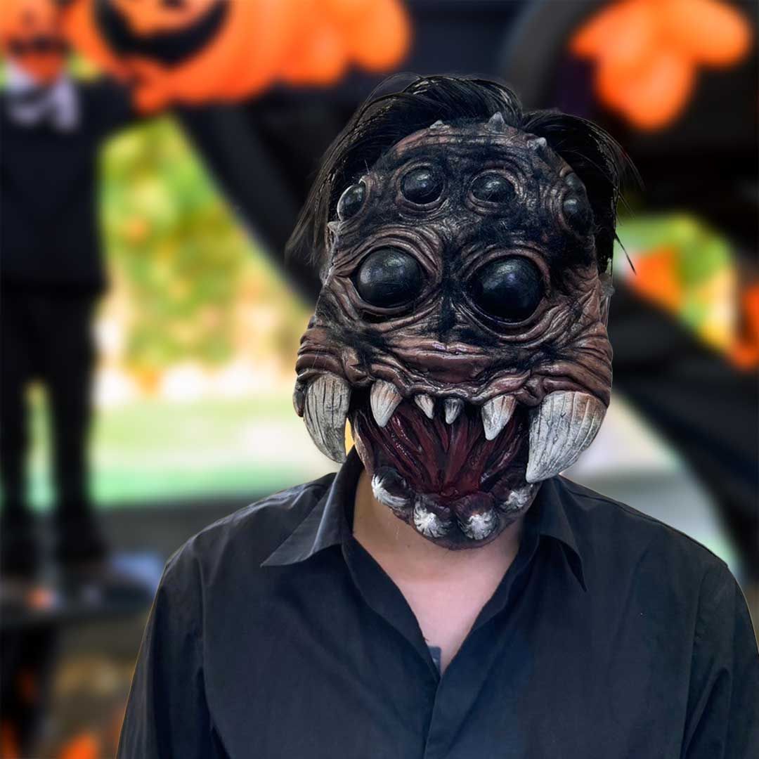 マスク 大蜘蛛のお面 ハロウィン 被り物 かぶりもの 帽子 サプライズ