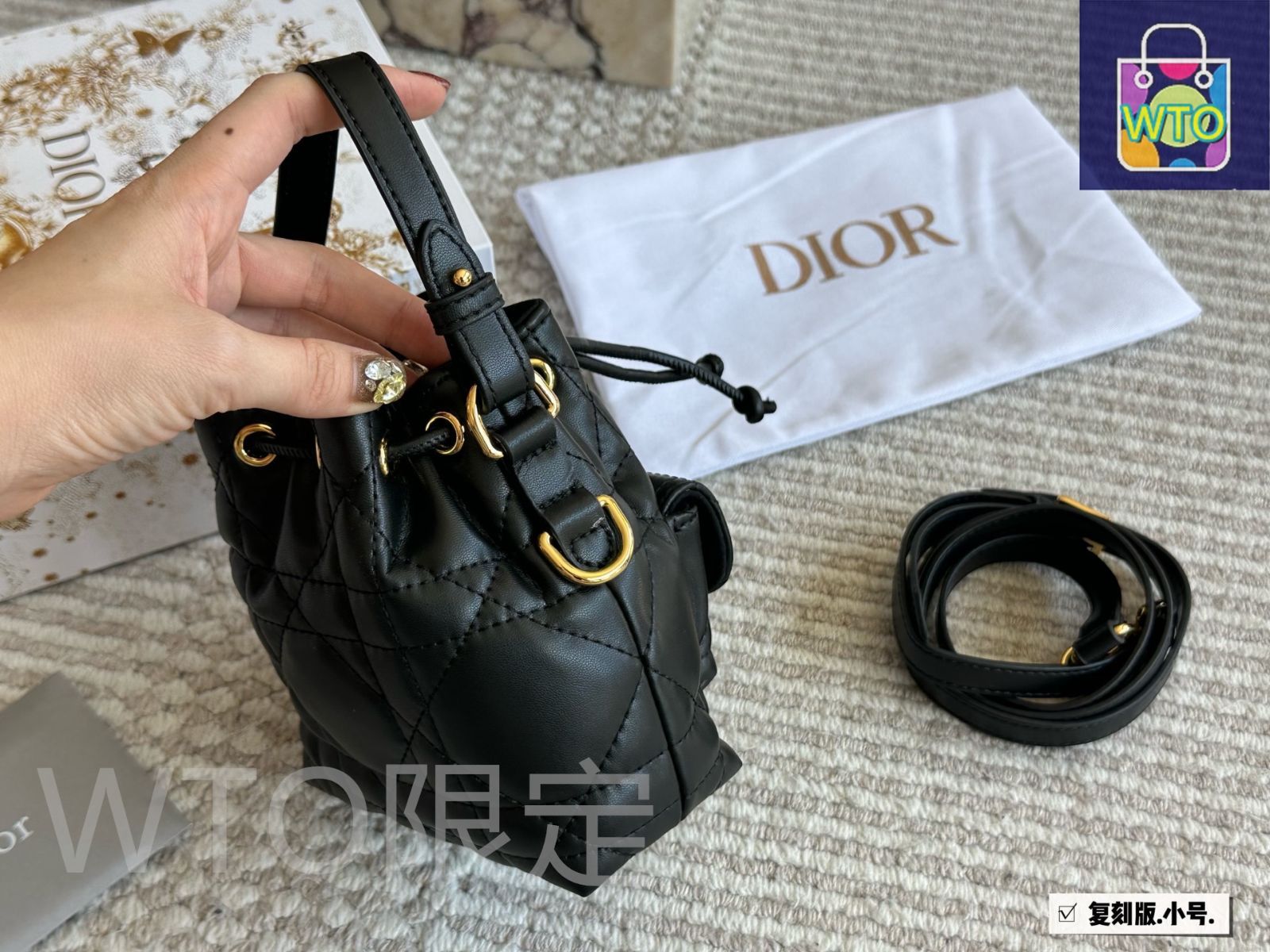 今日特価】DIOR CARO Leather Series [Small] | ディオール カロ