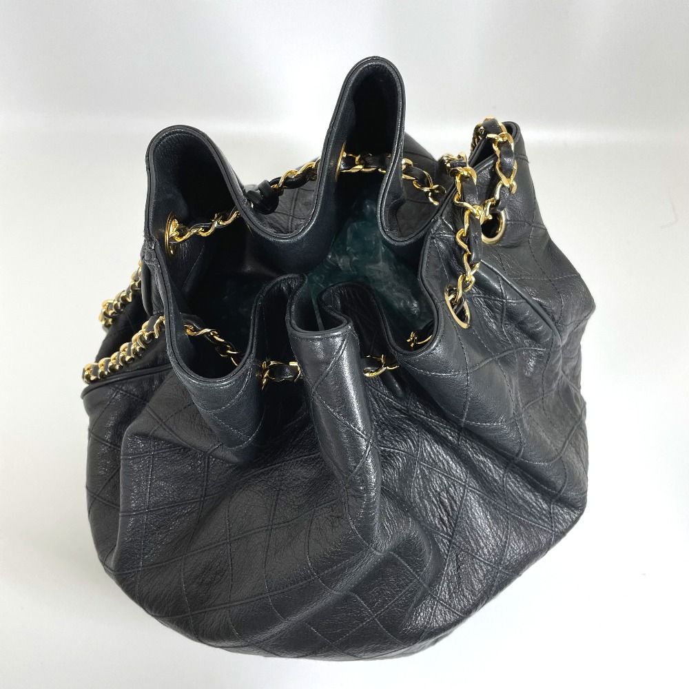 【CHANELシャネル】マトラッセ★ココマーク★巾着型★チェーンショルダーバッグ★ラムスキン★レッド 美品 CHANEL シャネル マトラッセ ミニ 巾着 チェーン