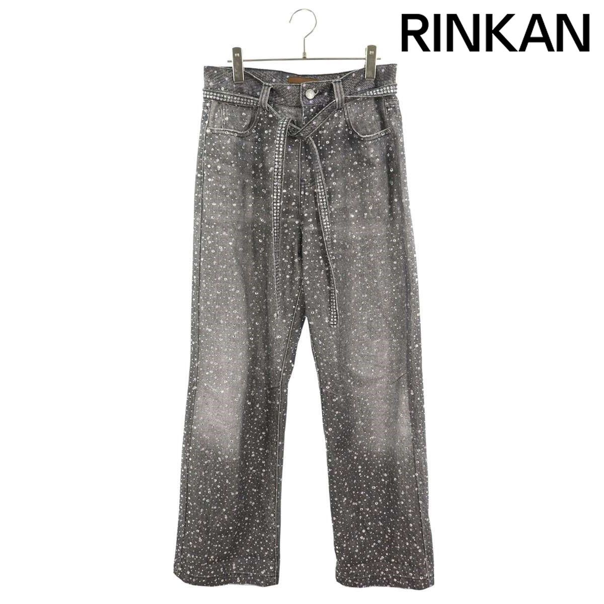 swarovskyラインストーン付きダメージデニム swarovskyラインストーン付きダメージデニム