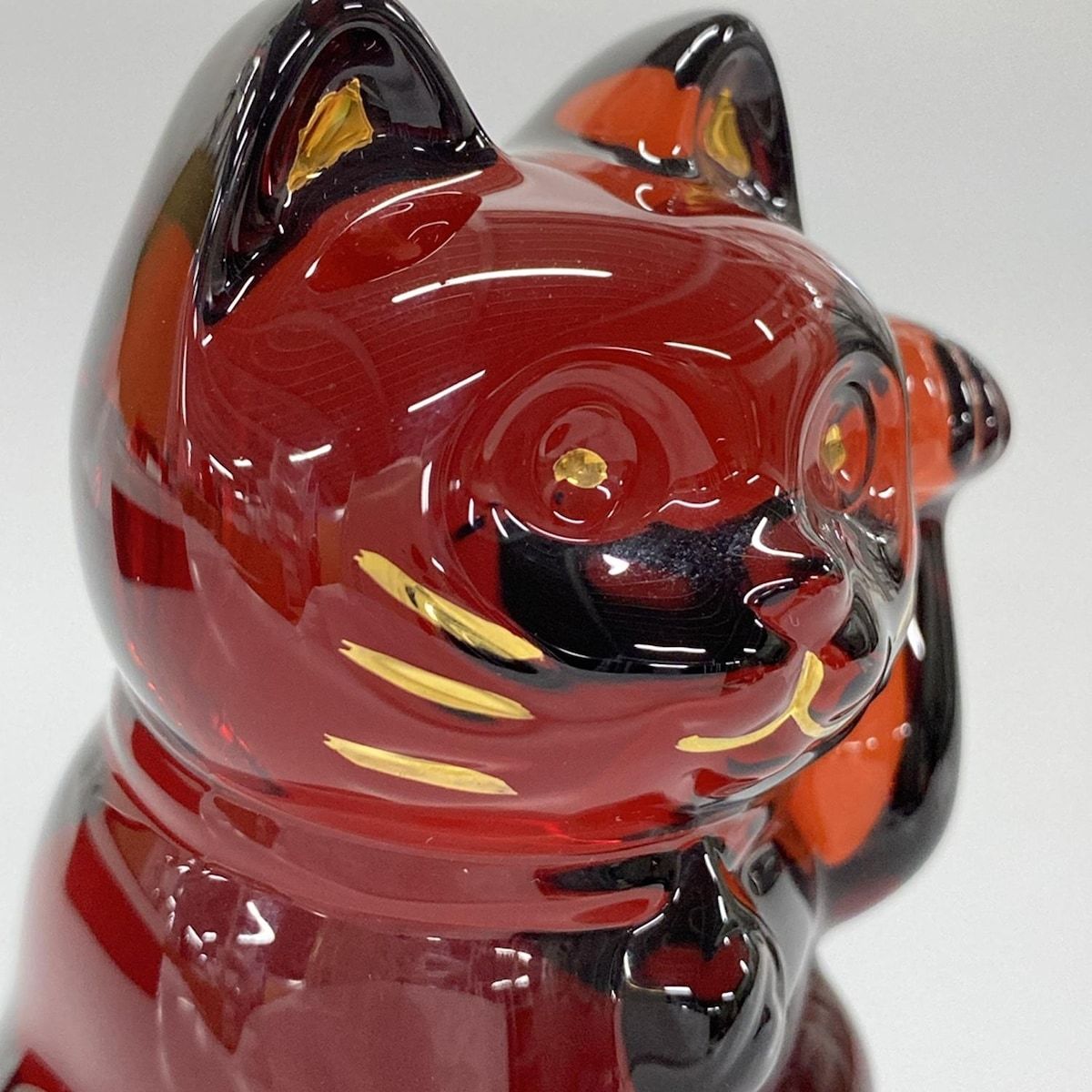 バカラ　ラッキーキャット　3000体限定品 Baccarat (バカラ) 招き猫オブジェ ファウナクリストポリス