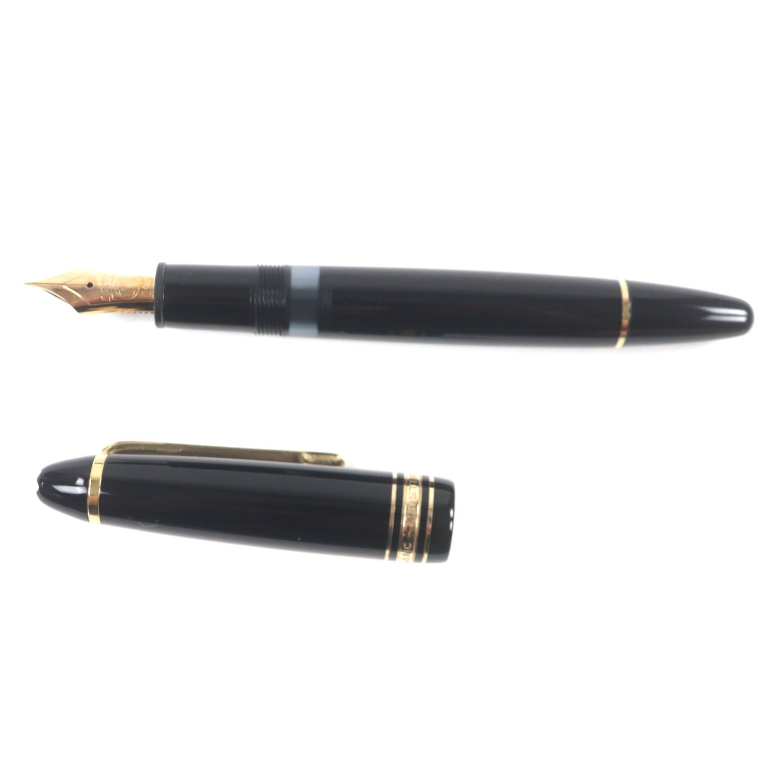 モンブラン 万年筆 極美品 146 18C 全金 EF モンブラン マイスターシュテュック 146 万年筆 18C 全金 M 中字