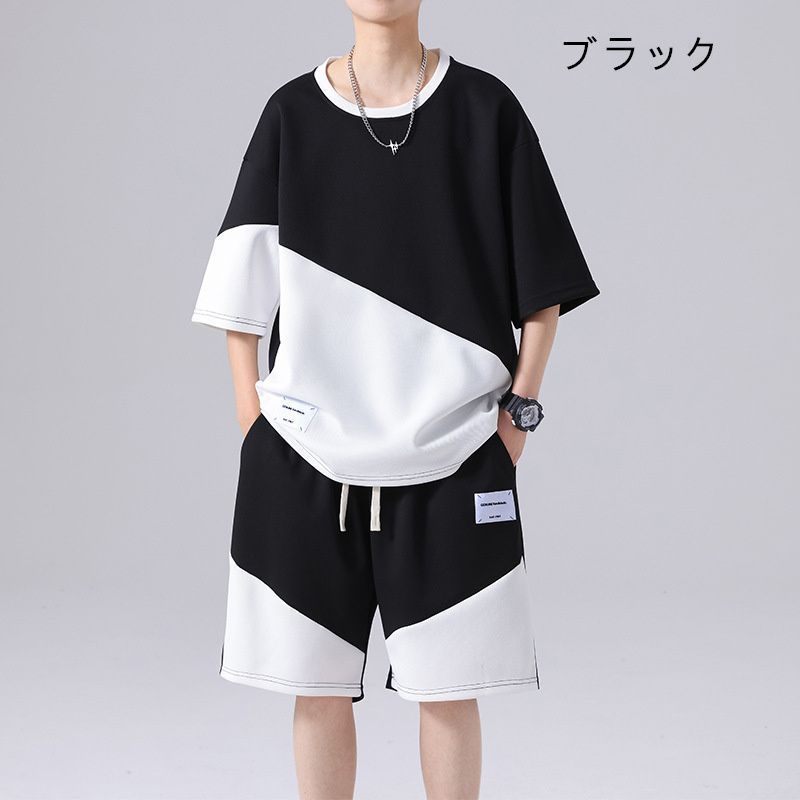 ジャージ メンズ スウェット上下セット サマーTシャツ 無地Tシャツ ジャージ メンズ スウェット上下セット サマーTシャツ 無地Tシャツ