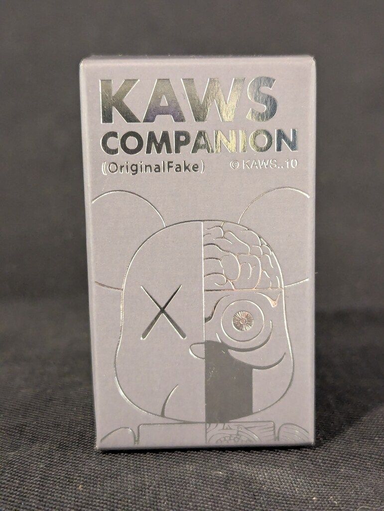 Originalfake BE@RBRICK KAWS 人体模型 (グレー/灰箱)/BE@RBRICK 100%