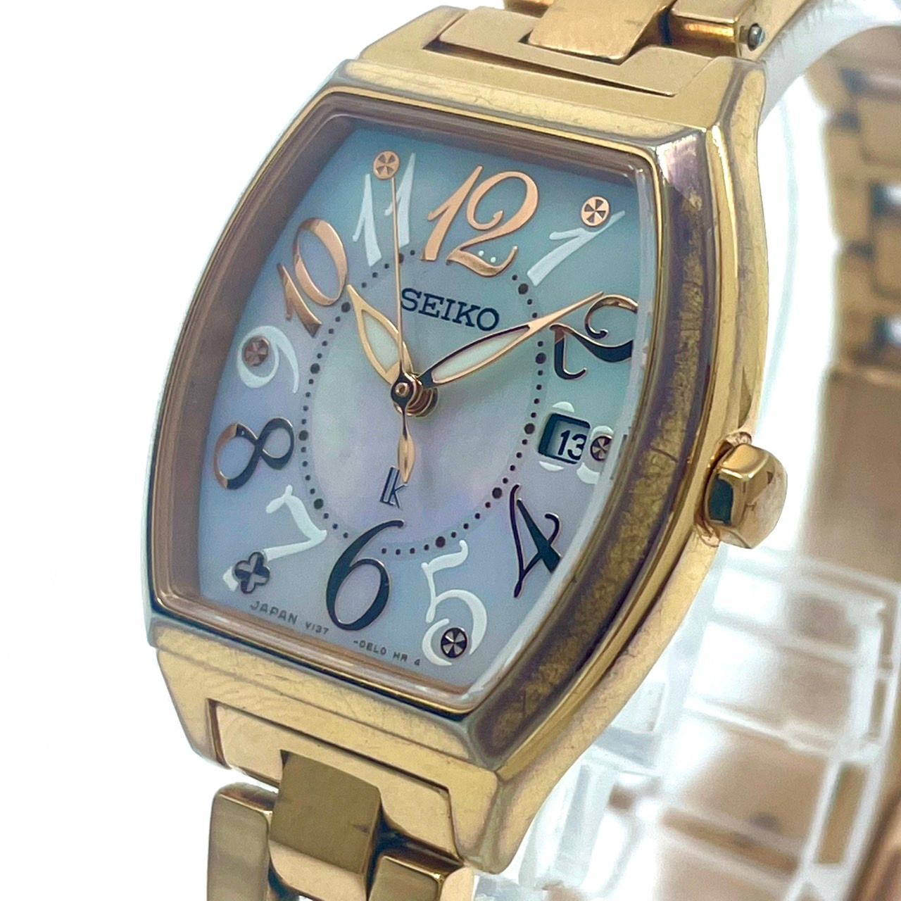稼働/美品】セイコー ルキア 腕時計 V137-0CE0 レディース ソーラー  