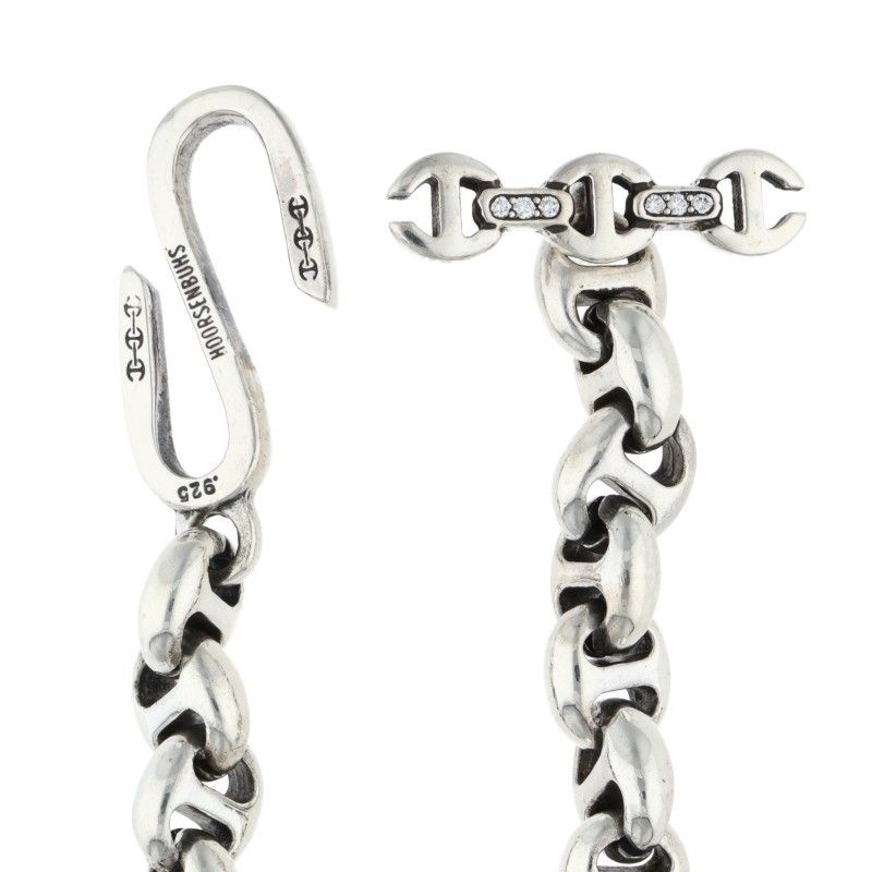  ホーセンブース 10 MM OPEN-LINK WALLET CHAIN オープンリンク6 Pダイヤシルバーウォレットチェーン メンズ その他 アクセサリー