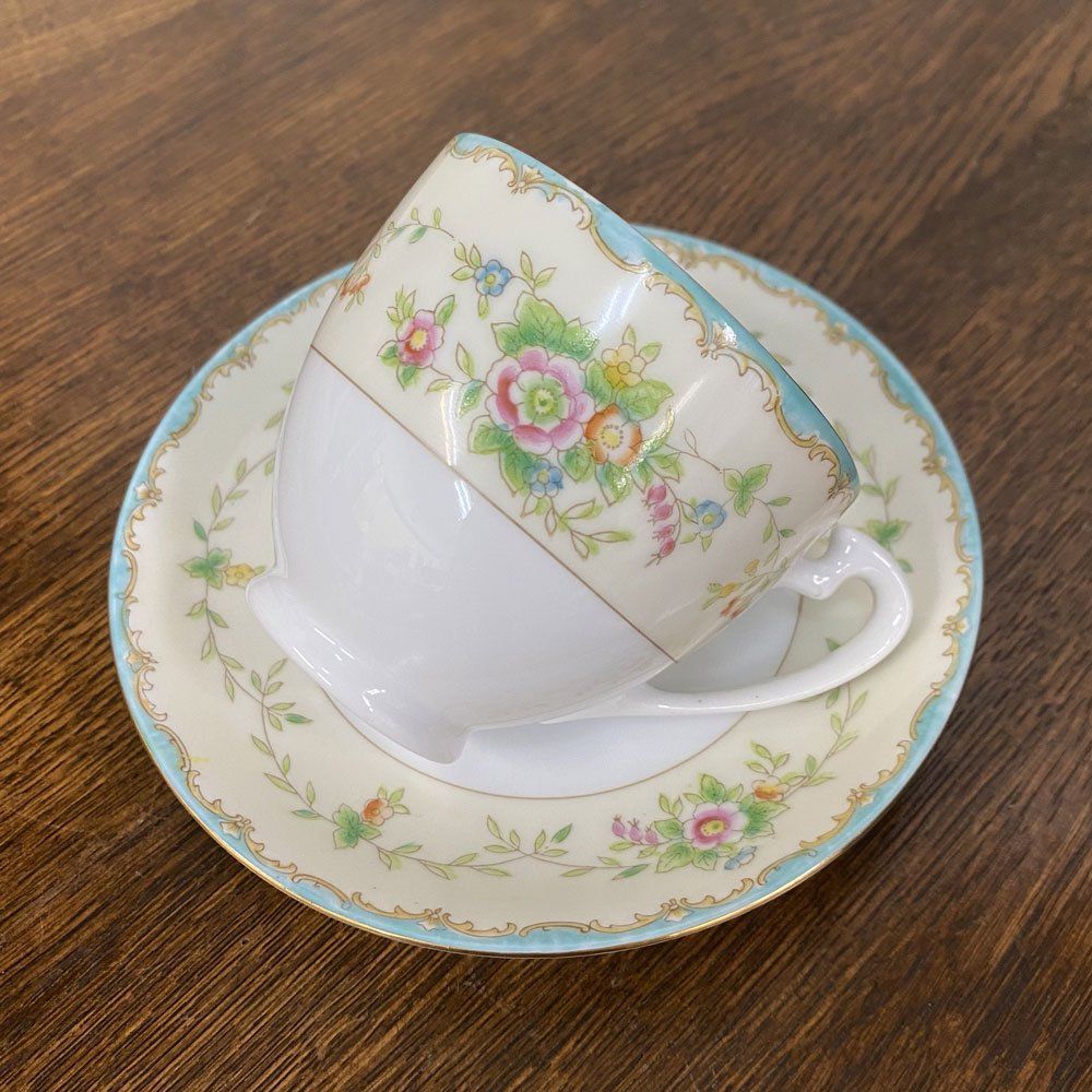 アンティーク食器 Noritake オールドノリタケ トリオ・ティーカップ&ソーサー 英国輸出用 マルキ印 1911-1941年頃  [22A3063-5-6] - メルカリ