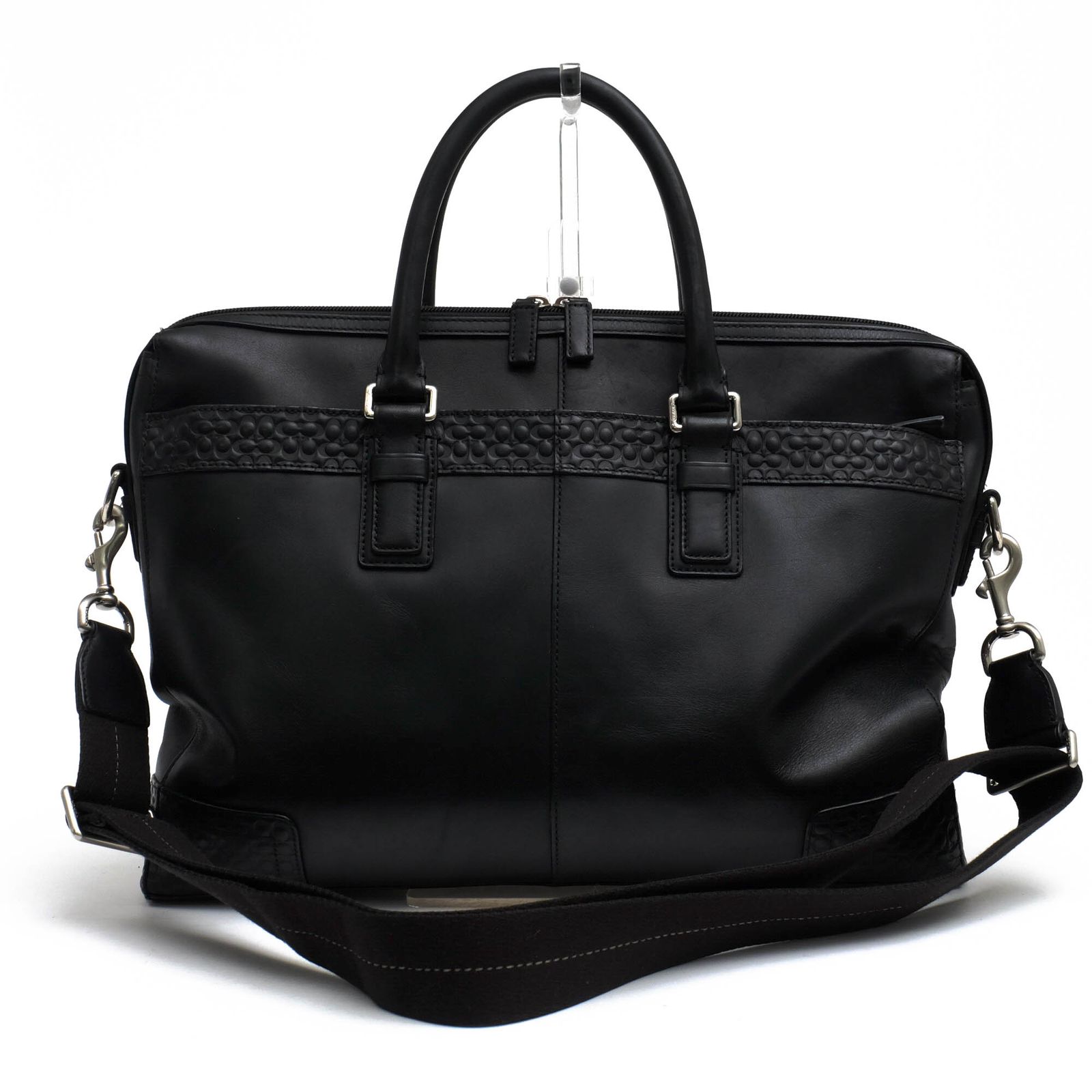 ★美品★COACH コーチ ブリーフケース ビジネスバッグ ブラック coach コーチ ビジネスバッグ ブリーフケース 本革 黒 ブラック メンズ