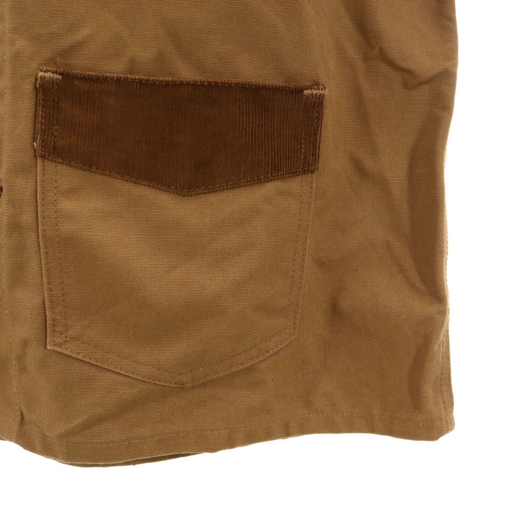 Carhartt カーハート　コーデュロイ カバーオール ブラウン　L 美品 カバーオール 襟コーデュロイ ワークジャケット ワン