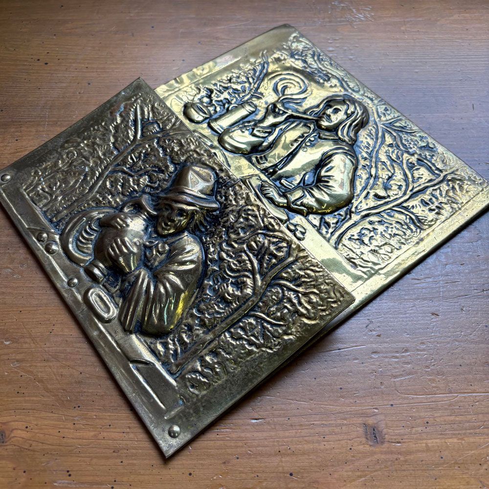 アンティーク 雑貨 壁掛け レターラック 真鍮 イギリス直輸入 13J1292