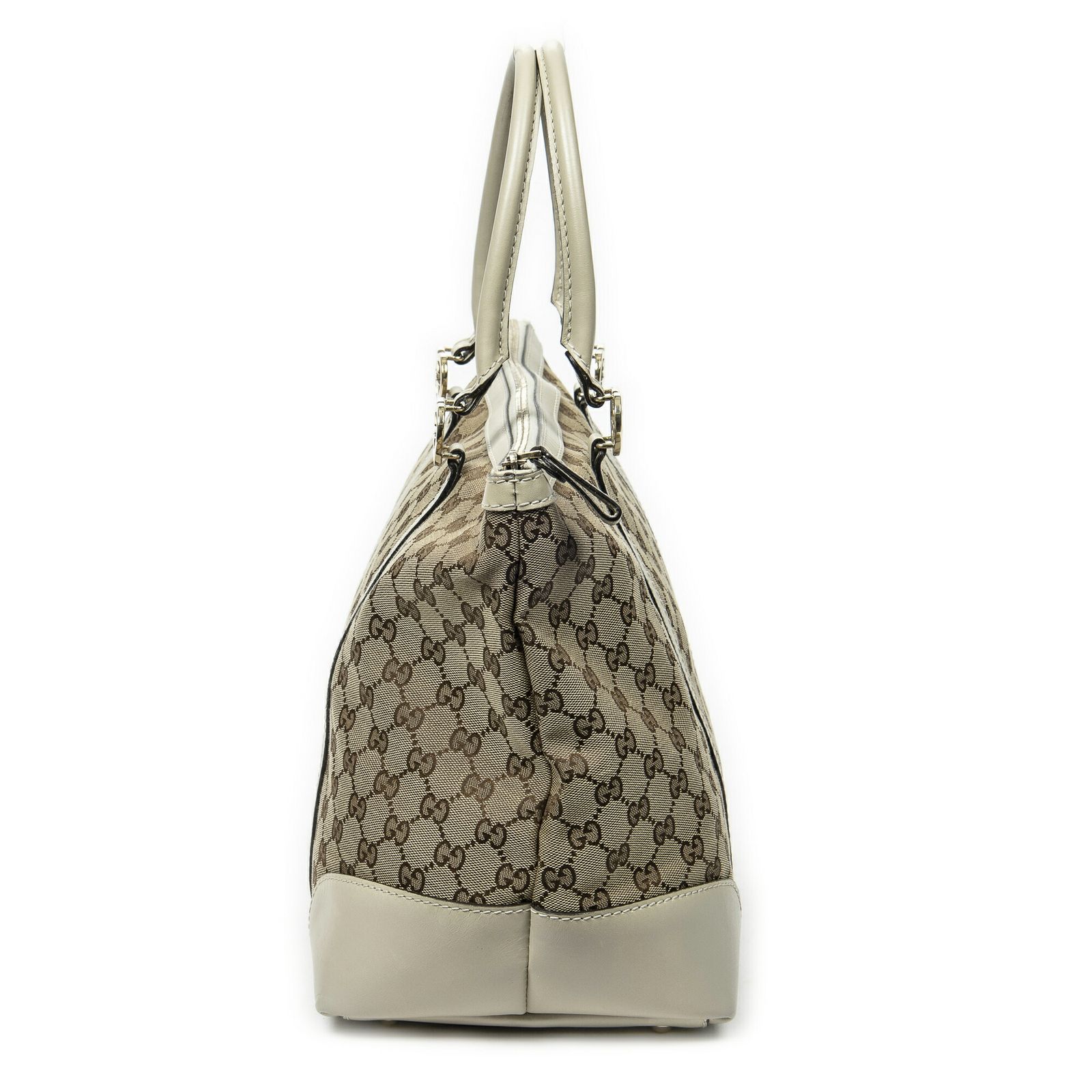 GUCCI グッチ中 ラブリーハートトートベージュ アイボリーGGキャンバスA DECORATOM_COM_BR