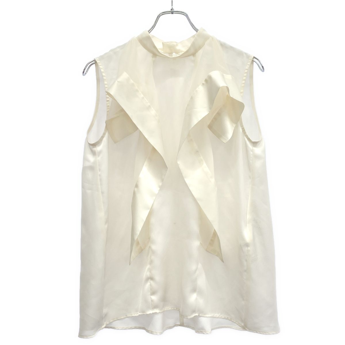 sacai サカイ 25SS Satin Chiffon Pullover サテンシフォンプルオーバー 25-07924 ホワイト 2