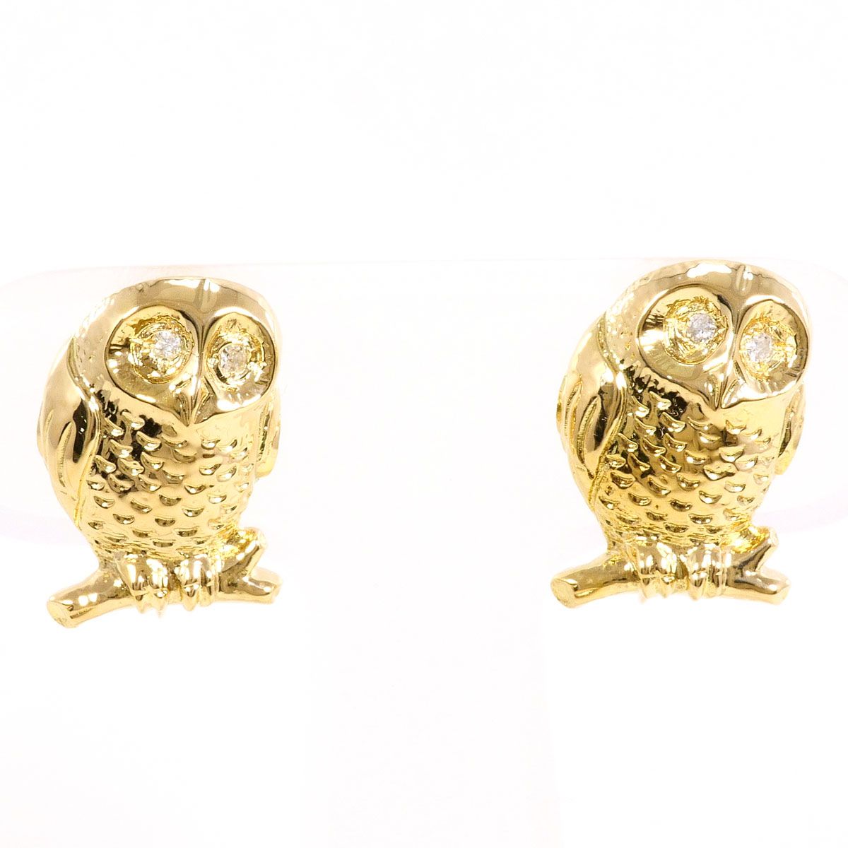 K18 18金 YG イエローゴールド イヤリング ダイヤモンド ct刻印なし 総重量4.3g