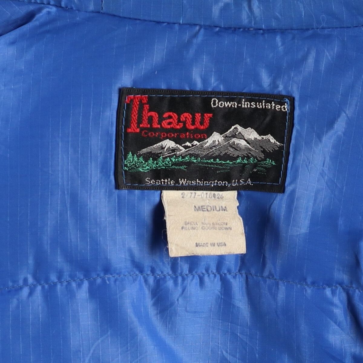 古着 70年代 ソーコーポレーション Thaw Corporation ダウンパーカー 