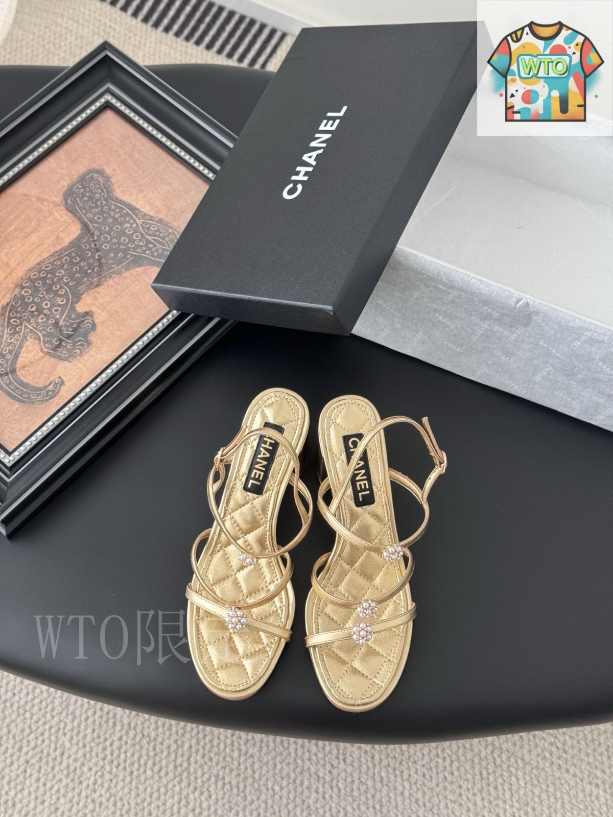 輝きを添えて☆ CHANEL サンダル CHANEL（シャネル）サンダル 黒 サイズ:EU37(23.5cm位