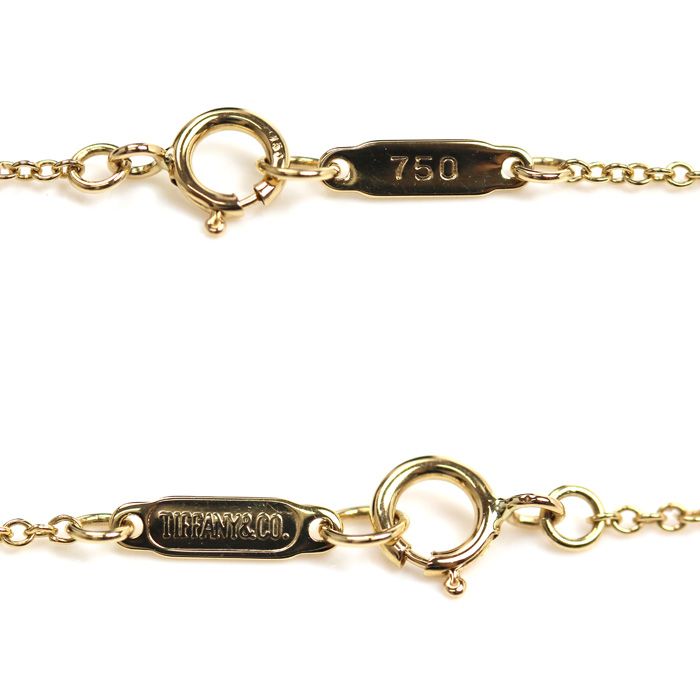 Tiffany ティファニー ネックレス プレーン 750 K18 42cm ティファニー