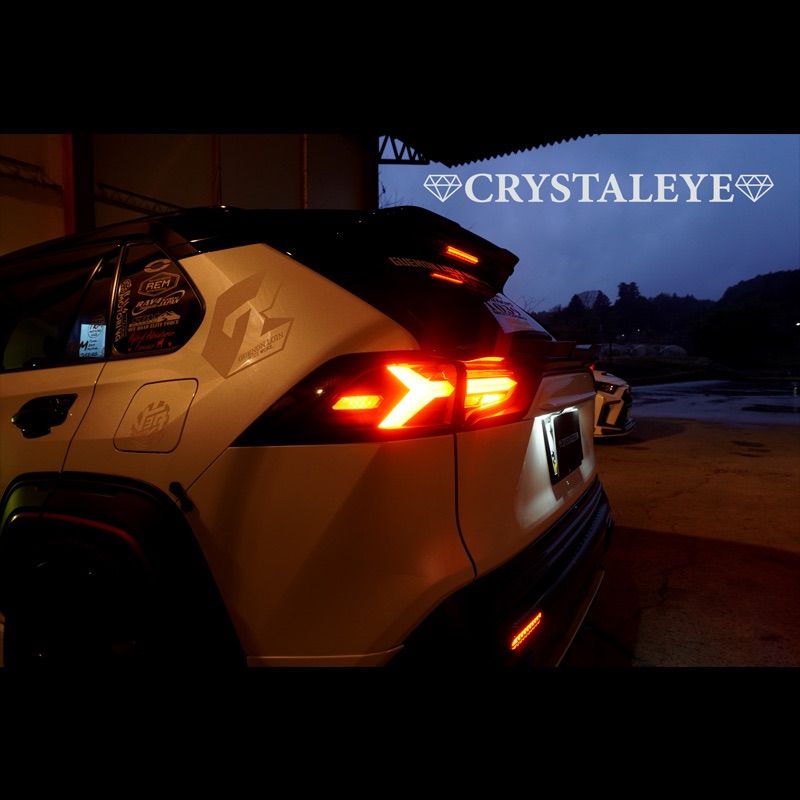 クリスタルアイ 50系 RAV4 ファイバーLEDテール ダークレッド