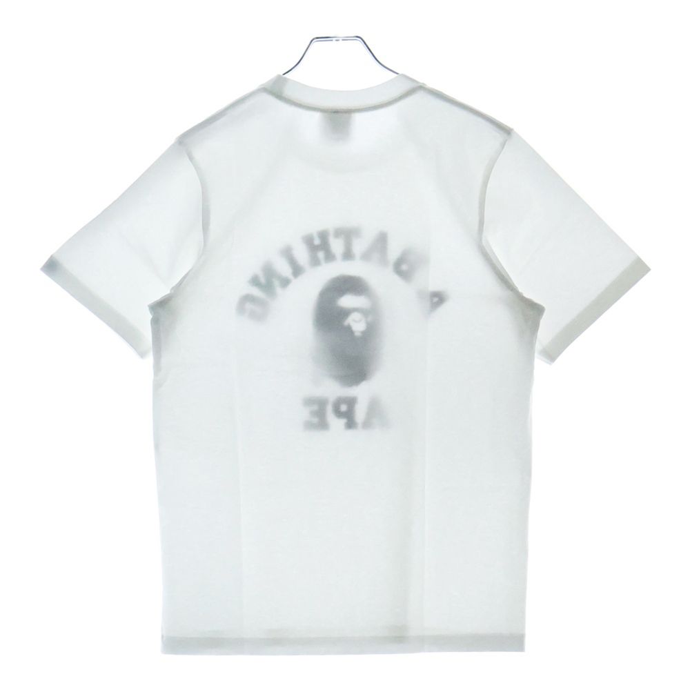 アベイシングエイプ ABC CAMO COLLEGE TEE フロントプリント クルーネック半袖Tシャツレディース/カモフラージュ 001TEL8020005L A BATHING APE (アベイシングエイプ) ABC CAMO COLLEGE TEE ABC