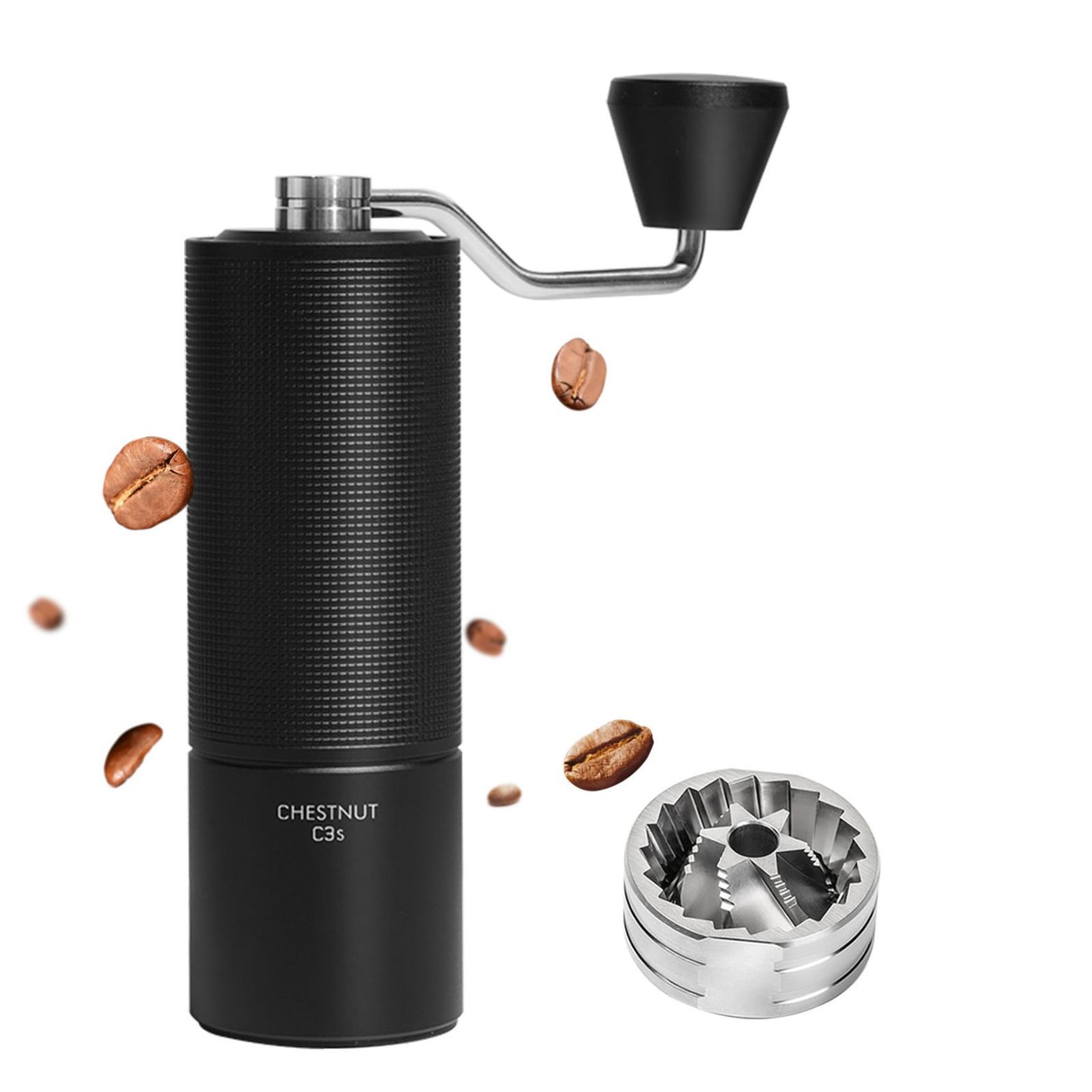 在庫セール TIMEMORE全金属 コーヒーミル 手動 タイムモア栗子C3S 手挽き コーヒー ミル オールメタル ステンレス臼 段階粗さ調整 軽量 省力性 - C3S ブラック