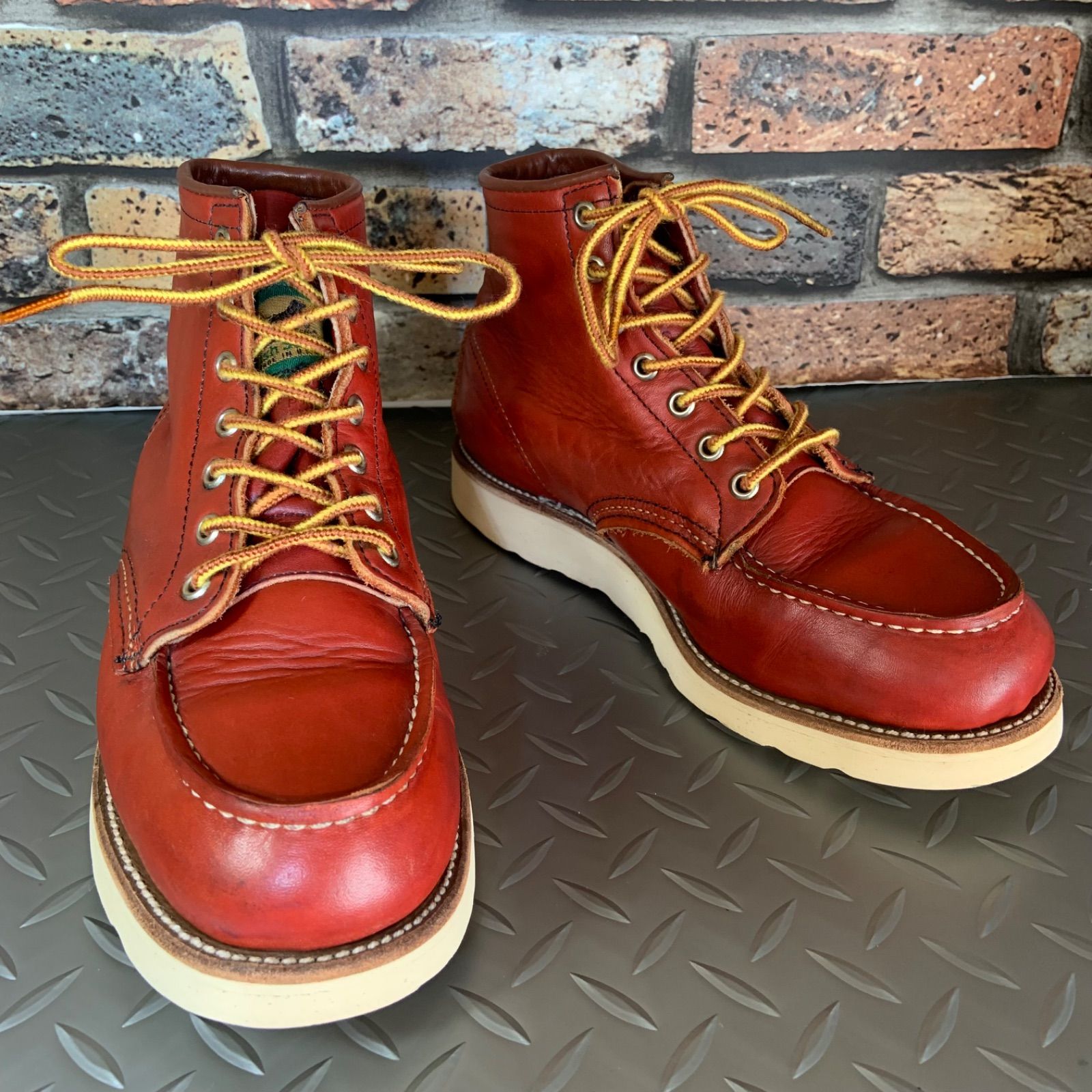 ☆REDWING 875 半円犬タグ 1995年製 US6E (24I18) VINTAGE レッド