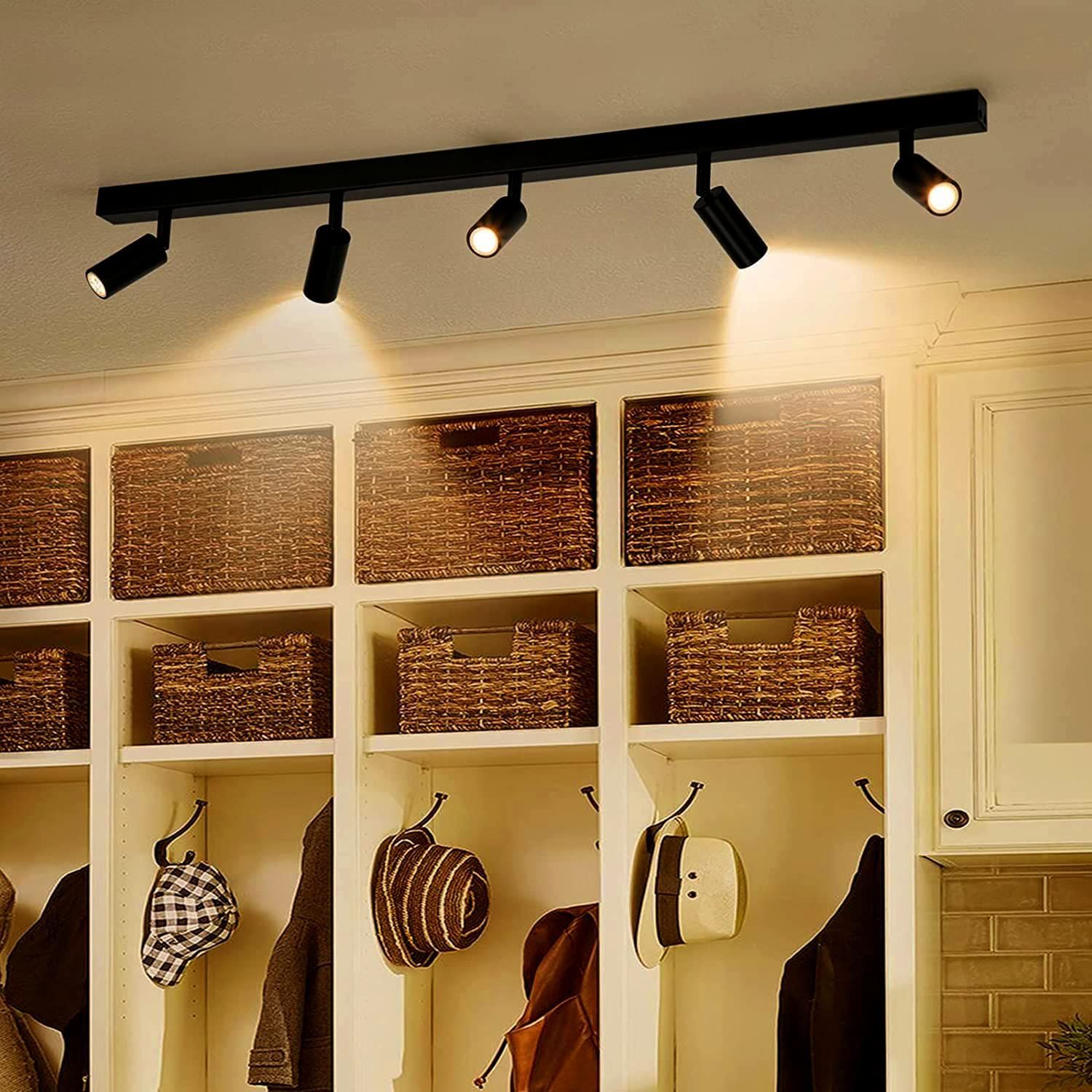 ライティングレール用スポットライト電球色100W相当 消費電力10W 大光量1000LM照射角度調節 一般家庭照明 演出照明 商業施設 店舗 商品 照明 ブラック 4個セット NEXPOTALLINN_EU