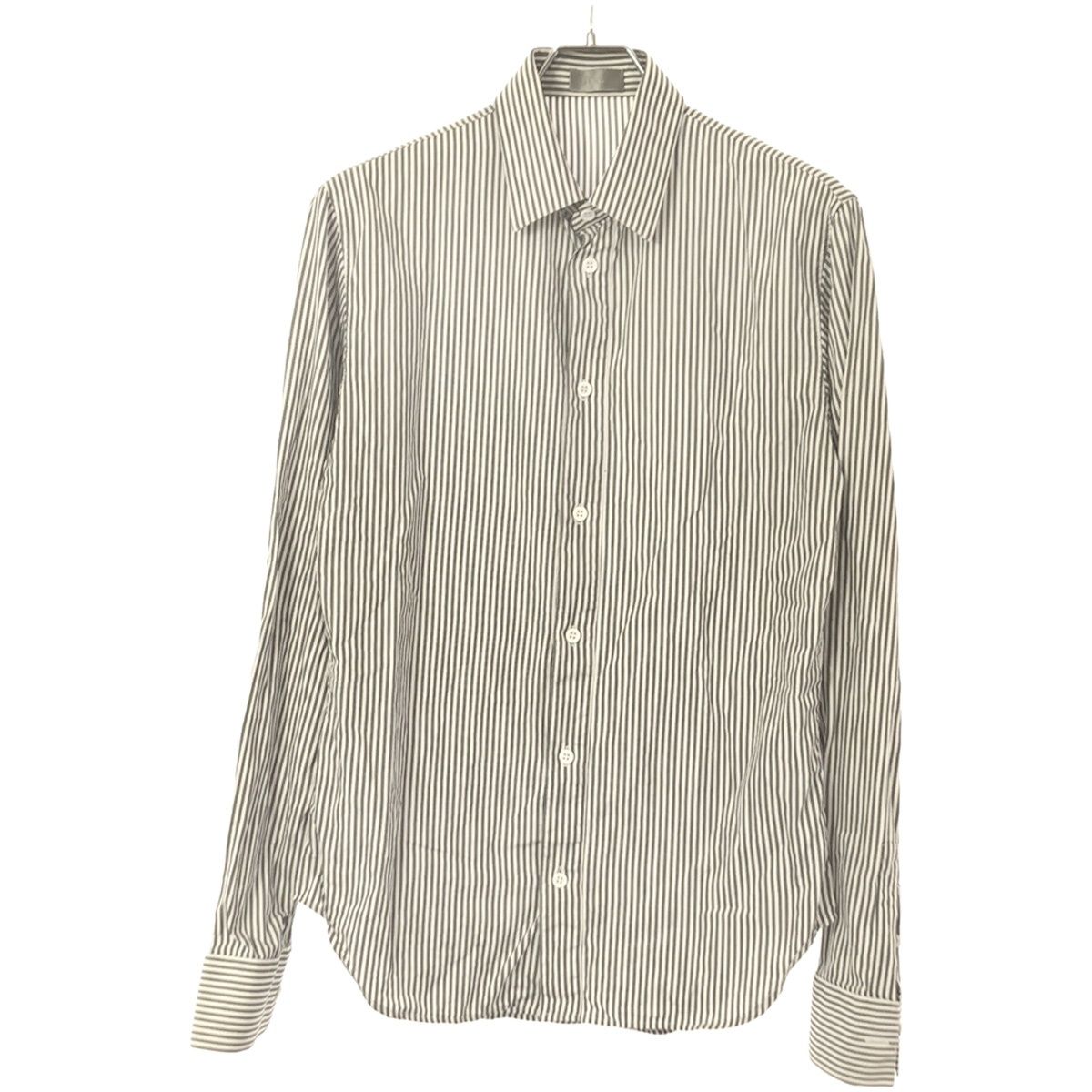 Dior HOMME ディオールオム 07AW コットンストライプレギュラーカラーシャツ 7H3151590384 ホワイト 38 Dior HOMME ディオールオム 07AW コットンストライプレギュラーカラー