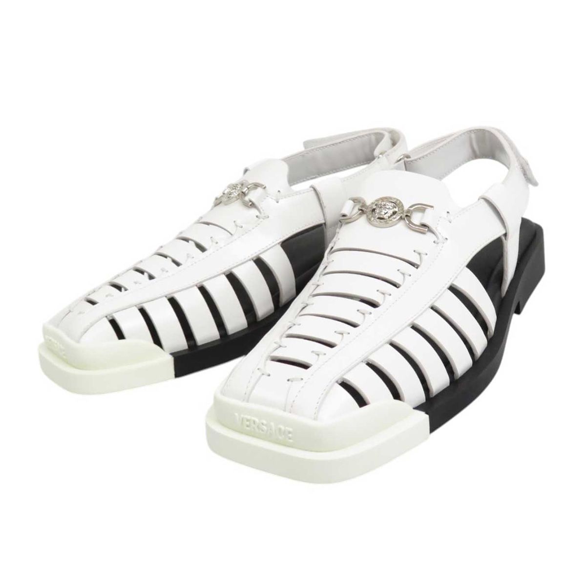 【VERSACE】 メドゥーサ レザー サンダル 楽天市場】VERSACE ヴェルサーチ スライダーサンダル メデューサ