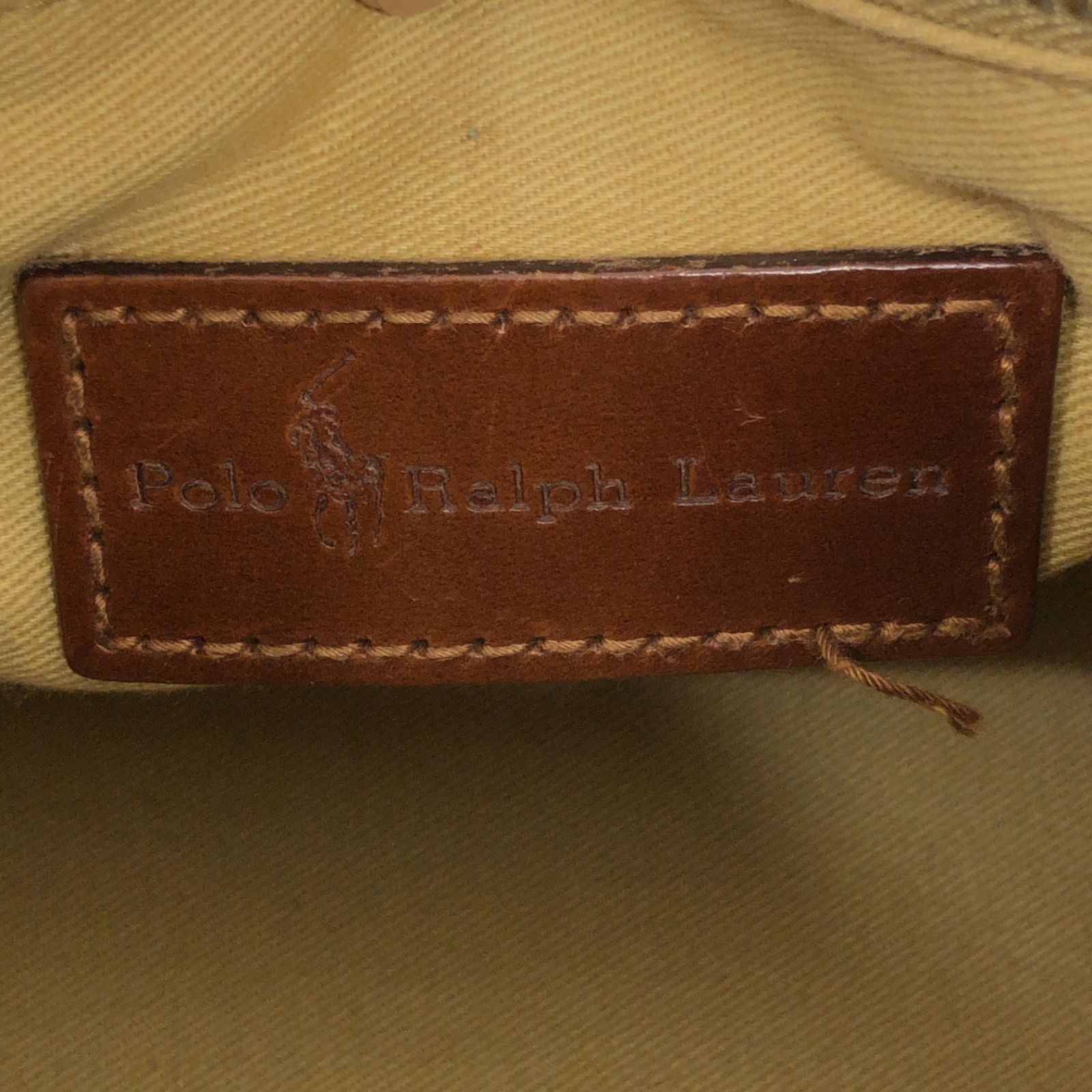 ◇POLO RALPH LAUREN ポロ ラルフローレン 部分本革 レザー PVC