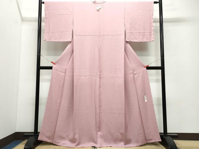 本加賀友禅作家 毎田仁郎 色無地 美しい地紋 着物 正絹 一つ紋RK-4051① 本加賀友禅の黒留袖 作家もの 毎田仁郎作 菊尽くし模様 着物