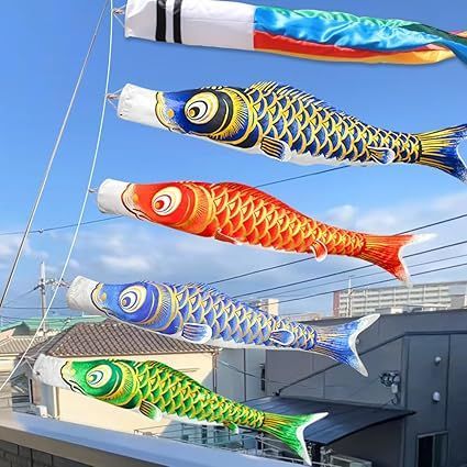 【在庫処分】元気人形工房 鯉のぼり こいのぼり 1.5mフルセット ベランダ用 金箔 ベランダ用 鯉4匹 2m伸縮スタンド付 高級ポリエステルサテン使用 初節句 端午の節句