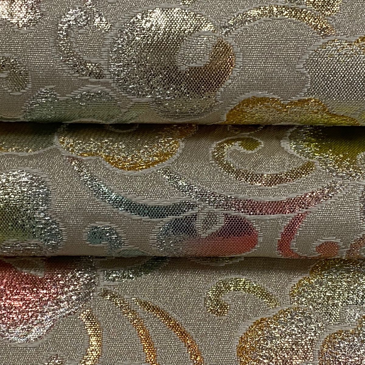 O0249 美品 好 逸品 上品 唐織 正絹 袋帯 