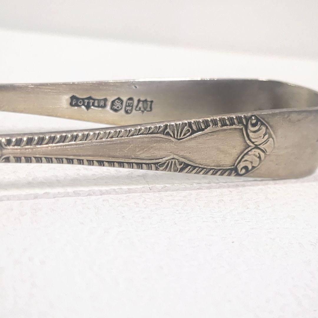  POTTER シュガートング S EP A 1 銀仕上げ 32 g ヴィンテージ 引き出し収納 食品保存袋 その他 カトラリー(スプーン等)