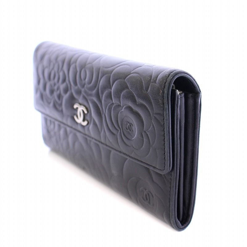 シャネル CHANEL カメリア 長財布 ロングウォレット 二つ折り