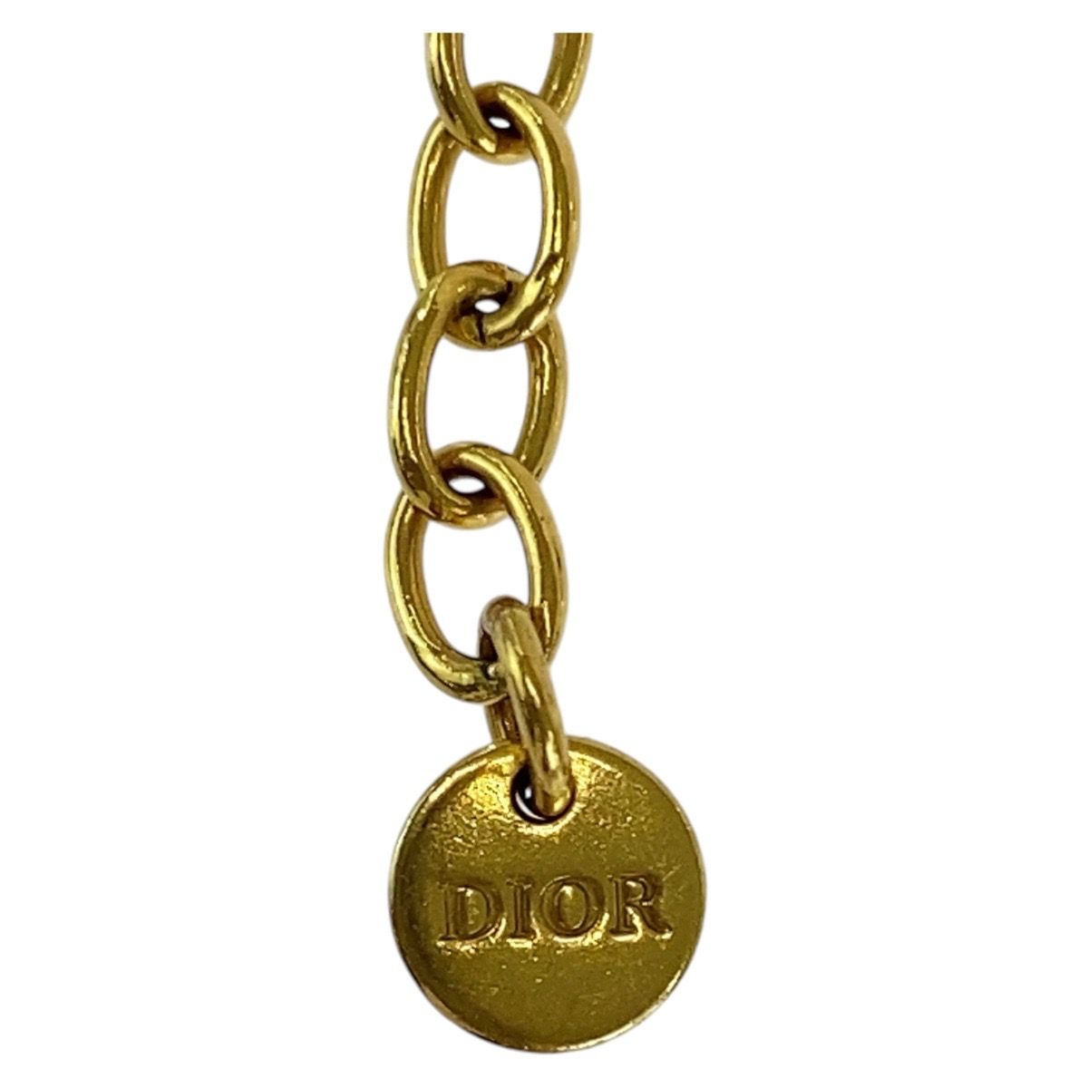 美品 Dior ディオール CDロゴ ゴールド メタル/フェイクパール